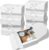 10 PCS Gift Boxes with Lids, 10.6×7.8×3.1 Inch Kraft Paper Gift Box, White with Ribbon, Bridesmaid Proposal Box for Wedding, Packaging, Present, Birthday, Cupcake