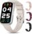Fitness Trackers for Women/Men, Smart Watches for Women with Sport Activity Tracker, Fitness Watch with Heart Rate, Blood Oxygen Monitor, Sleep Tracker, IP68 Android Smart Watch with 4 Straps, Gift