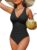 Holipick Women Tummy Control One Piece Swimsuit – Push Up Bathing Suit Full Coverage Slimming Swimwear