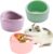 JSLZF Ceramic Hamster Bowl Small Rat Food Bowl Hamster Dish Prevent Knocking Over, Food Splashing and Chewing Feeding Dish for Gerbil Chinchilla Rat (3 PCS)