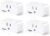 Sylvania WiFi Smart Plug, Voice Control, Compatible with Alexa and Google Home, Timer, On/Off, White – 4 Pack (75703)