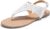 DREAM PAIRS Women’s Rhinestone Casual Wear Cute Gladiator Flat Sandals Beach Dressy T-Strap Thong Sandals