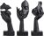 3 Pcs Thinker Small Statue Set – Black Art Abstract Home Accent Figurines for Decor Bedroom, Shelves, Living Room Coffee Table, Office Desktop (3 Pcs Black, 6″)