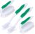 Scrub Brush Set, 4 Pack Deep Cleaning Brush Kit – 2 Scrub Brush, 2 Tile & Grout Brush with Built-in Scraper, Household Commercial Scrubber for Floor, Shower, Pool Wall, Tub (Green)