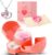 JATEBI Gifts for Mom from Daughter Son, Preserved Real Rose with Heart Sliver Necklace, 3 PCS 3D Rose Card Enternal Flower for Women Mom on Mothers Day Birthday Anniversary (Pink)