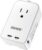 DOACE Pico Travel Adapter PD 45W, 5-Port Universal Power Adapter 1 AC, 2 USB C and 2 USB-A, International Plug Adaptor Worldwide for US to European UK Italy Spain New Zealand Over 200 Countries