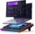 llano V12 Ultra Laptop Cooling Pad with Smart Software Control, RGB Gaming Laptop Fan Cooler Stand, 5.5″ Turbo Fan, Adjustable Speed, 3-Port USB 3.0 Hub, 3 Height Stands, for 15.6″-19″ Laptops, Black