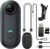 Mini Wearable Body Worn Action Camera, FHD 1080P, Thumb Size, Hands Free Recording with Premium Portable Camcorder Mount Anywhere for Security, Work, Guard, Travel, 128GB, Black