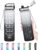 Enerbone Water Bottle, Leakproof BPA & Toxic Free, Motivational Water Bottle with Times to Drink and Straw, Fitness Sports Water Bottle with Strap for Office, Gym, Outdoor Sports