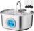 Cat Water Fountain Stainless Steel: 109oz/3.2L Cat Fountain for Drinking – Pet Water Fountain Inside – Automatic Dog Watering Dispenser Bowl – Pet Feeding & Watering Supplies – Water Level Window