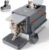 FURTIME Stainless Steel Litter Box with Lid, Large Enclosed Cat Litter Box for Big Cats, Metal Cat Box with High Sided Enclosure & Scoop, Front & Top Entry, Odor Free, Anti-Leakage, Grey