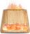 SALKING 2-in-1 Ultrasonic Essential Oil Diffuser & Himalayan Salt Lamp, Aromatherapy Diffuser Cool Mist Humidifier with Auto Off Function, 100% Pure Himalayan Pink Salt Rock, 150ml (Wooden Grain)