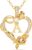 Initial Heart Necklace Gift for Women – 14K Gold Plated Rose Pendant, Personalized Letter Jewelry for Wife, Mom, Grandma, Sister – Birthday, Anniversary for Her