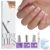BTArtboxnails XCOATTIPS Gel Nail Kit – Short Squre French Tip Press on Nails Kit, Pink Soft Gel Nail Tips with Nail Gel, French Protecing Duo and Nail Lamp for Gift Home DIY