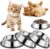 3Packs Cat-Bowls Cat Food Bowl – 4.5 Inch Non-Slip Stainless Steel Small Cat Wet Food Bowl 7 Oz Pet Feeding Bowl Whisker Fatigue Relief Cat Water Bowl for Kitten Puppy Small Dog