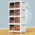YFXCVSL 4 Tier Plastic Storage Bins with Lid 23QT, Stackable Storage Containers with Wheels, Folding Storage Boxes, Stackable Storage Bins, Organizers and Storage for Living Room,Office,Dorm