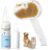 Pet Steam Brush for Dog & Cat – 3-in-1 Spray Hair Removal Comb for Shedding & Grooming, Softens Fur & Reduces Static – Water Brush for Long & Short Coats, Bath-Hating Pets, Includes Waterless Shampoo