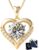 Moissanite Necklace for Women – 14k Gold Heart Necklaces – Moissanite Pendant 2 – 3 Carat – Valentines Day Love for Women – Jewelry Gift for Anniversary, Girlfriend Birthday – Jewelry for Wife from Husband