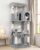 Globlazer Cat Tree Tower with Scratching Post for Indoor Cats, 53inch Tall Plush Multi-Level Cat Climbing Tower Condo House with Large Hammock, Spacious Cat Cave, Padded Top Perch Bed, F53, Light Gray