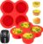 Puyeipt 2 Pack Air Fryer Egg Bite Molds, 4-Cup Mini Round Muffin Pans Silicone Baking Molds for for Oven, Air Fryer and Pot