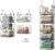 5 Tier Closet Hanging Organizer, Clothes Hanging Shelves with 4 Hanging Hooks 5 S Hooks, Wire Storage Basket Bins, for Clothing Sweaters Shoes Handbags Clutches Accessories Patent Design