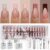 SXC Cosmetics French Tip Press On Nails – Skin Tone Nude and Color Series, Medium Square X-Pro Tips Starter Kit ST117KIT