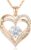 CDE Valentine’s Day Gift Forever Love Heart Necklaces for Women, Wedding Anniversary, Birthday Mothers Christmas Day Gifts for Mom, Mother, Wife, S925 Silver Jewelry with Birthstone Pendant
