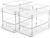 Vtopmart 2 Tier Bathroom Storage Organizer, 2 Pack Clear Under Sink Organizers Vanity Counter Container, Cabinet Drawers Bins, Pull-Out Organization with Track for Pantry, Kitchen