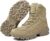 Men’s Lightweight Tactical Hiking & Work Boots with Side Zipper – Waterproof PU Outdoor Walking Boots with Traction Outsole