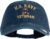 e4Hats.com US Navy Veteran Military Embroidered Washed Solid Pigment Dyed Cotton Twill Brass Buckle Cap