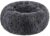 BODISEINT Modern Soft Plush Round Pet Bed for Cats or Small Dogs, Mini Medium Sized Dog Cat Bed Self Warming Autumn Winter Indoor Snooze Sleeping Cozy Kitty Teddy Kennel (24” D x 8” H, Dark Grey)