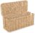 Cable Management Box, Handmade Rattan Cable Organizer with 2 Open Slots, Cord Hider for Power Strip, Router & USB Hub, Registered U.S. Design Patent (D1,112,102), 13″ x 5.1″ x 5.1″, Natural
