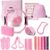 Pilates Kit, Home Pilates Workout Kit for Women, Pilates Equipment with Pilates Ring and Ball, Yoga Block & 5 Resistance Bands, Ankle Weights, Sliders & Grip Socks, Workout Guide Included