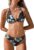 CUPSHE Women’s Bikini Sets Two Piece Swimsuit V Neck Halter Back Self Tie Low Rise Bottom