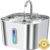 Cat Water Fountain Stainless Steel, 74oz/2.2L Cat Fountain with Quiet Pump, Automatic Pet Water Dispenser, Ideal for Multi-pet Homes, Fresh & Clean Water for Cats and Dogs