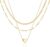 WomenGifts Layered Gold Necklaces for Women, 14K Gold Sterling Silver Plated Dainty Pendant Necklace Set with Cubic Zirconia Circle, Chunky Stackable Cuban Chain Choker, Trendy Personalized Birthstone Jewelry Gift Non Tarnish