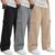 3 Pack Boys’ Sweatpants Wide Leg Baggy Cargo Pants with 4 Pockets Kids Elastic Waist Straight Loose Joggers