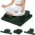 Meditation Cushion, Meditation Pillow for Sitting on Floor, Large Yoga Zabuton Pillows Washable, Zafu Set with 2 Knee Supports, 3 Shapes for Comfortable Sitting, Green