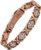 Feraco Pure Copper Bracelets for Women, Ultra Strength Magnetic Therapy Bracelet for Pain Relief with Neodymium Magnets & Sparkling Cubic Zirconia, Adjustable, Infinite Clover Jewelry