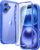 Diaclara Designed for iPhone 16 Case, Full Body Rugged Case with Built-in Touch Sensitive Anti-Scratch Screen Protector, Upgraded [Full Camera Protection] for iPhone 16 6.1″ (Ultramarine) Blue