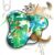 Interactive Cat Toys Rechargeable,Moving Concealed Feathers,Real Mouse Squeaky,Touch Activated Cat Kitten Toy Exercise Toys for Indoor Bored Adult Cats (Green)