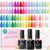 beetles Pastel Gel Polish Set – Petal Symphony Collection, 40 Pcs 36 Colors Easter Gel Polish Set Spring Colors Pink Red Green Blue Color Gel with Base&Glossy Matte Top Coat UV LED Nail Art