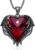 CDE Valentines Day Gifts for Women Angel Wings Necklace for Women with Birthstone, Love Heart Silver Tone/Gold Tone Pendant, Ideal Anniversary or Birthday Jewelry Gifts for Wife Girlfriend Her