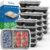 Dealusy 50 Pack (100-Piece) 28 oz Meal Prep Containers Reusable with Lids 2-Compartment, Sturdy Leakproof Food Safe, Microwave Freezer Dishwasher Safe, To Go Take Out Plastic Food Storage, Black