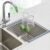 Seropy Roll Up Dish Drying Rack, Over The Sink Dish Drying Rack Kitchen Rolling Dish Drainer, Foldable Sink Rack Mat Stainless Steel Wire Dish Drying Rack for Kitchen Sink Counter Storage 17.5×11.8