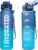 Water Bottle, 32oz Sports Water Bottles with Time Marker Wide Mouth, Motivational and Leakproof Drink Bottle, BPA Free Tritan with Carry Strap for Gym Fitness Outdoor (1 Bottle)