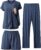 Rnxrbb 3 Piece Postpartum Nursing Pajamas Set Casual Soft Maternity Breastfeeding Pjs Sleepwear Loungewear Clothes Layer