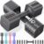 FEIERDUN DB3 5-in-1 Adjustable Dumbbell Set of 2, 12LBS/20LBS Hand Weights for Women, Men, 1s-Adjust Dual-Stable Dumbbell Set for Women Home Gym & Outdoor