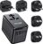 VYLEE Universal Travel Adapter, 2 USB-C & 2 USB-A Worldwide Plug Adapter with 1 Universal AC Outlet, Type A D I G C International Plug Adapter for US, India, Europe, UK, Maldives, Sri Lanka(Black)