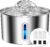 Cat Water Fountain Stainless Steel – 74oz/2.2L Pet Gift Dog Water Dispenser Automatic Silent Cats Dispenser for Drinking Indoor Metal Kitty Spout Fountains with 3 Filters & 3 Sponges Cat Dogs Gifts